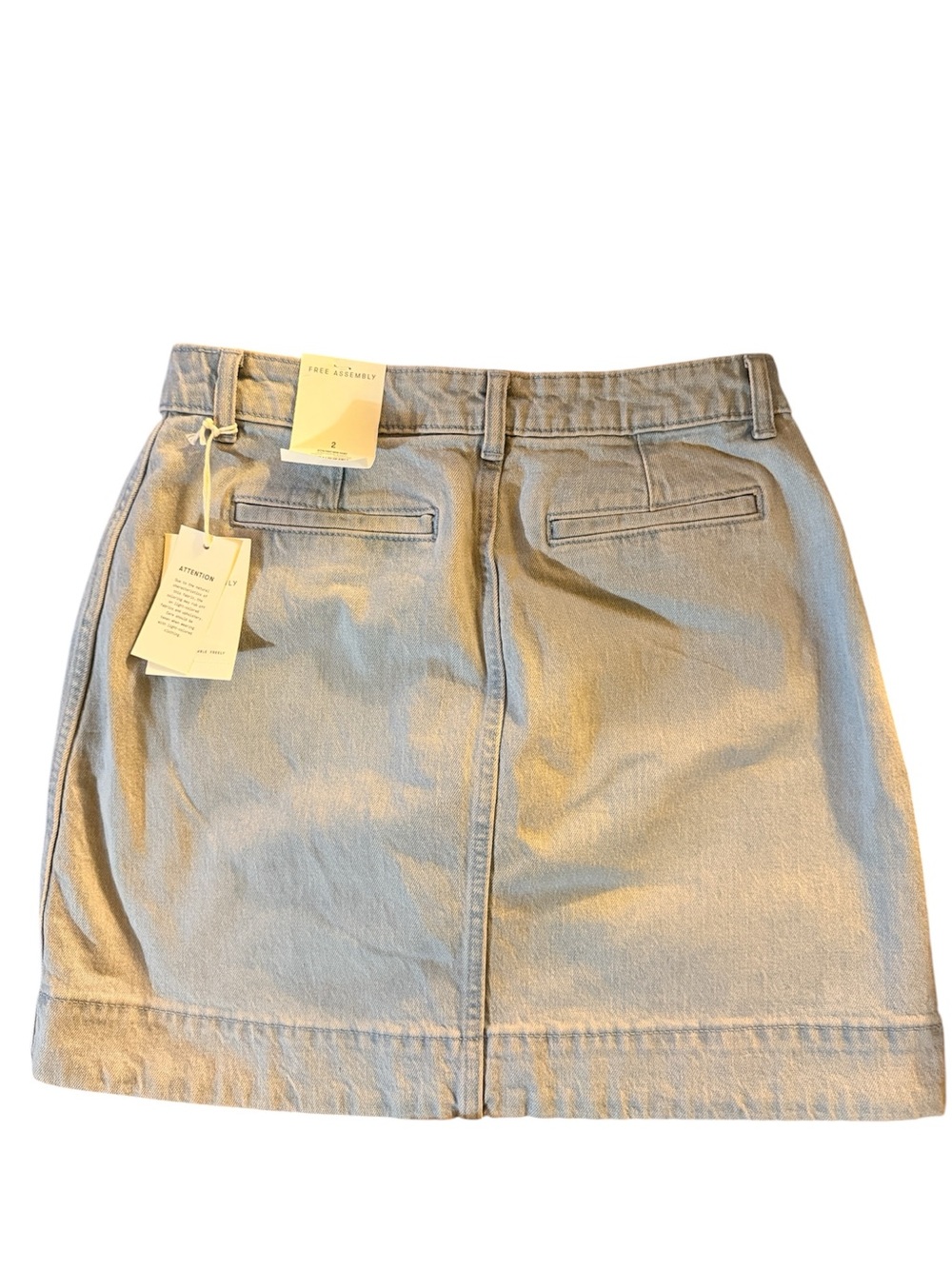 Free Assembly Women's Button Front Denim Mini Skirt - Picture 5 of 5